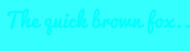 Image with Font Color 00FFFF and Background Color 33FFFF
